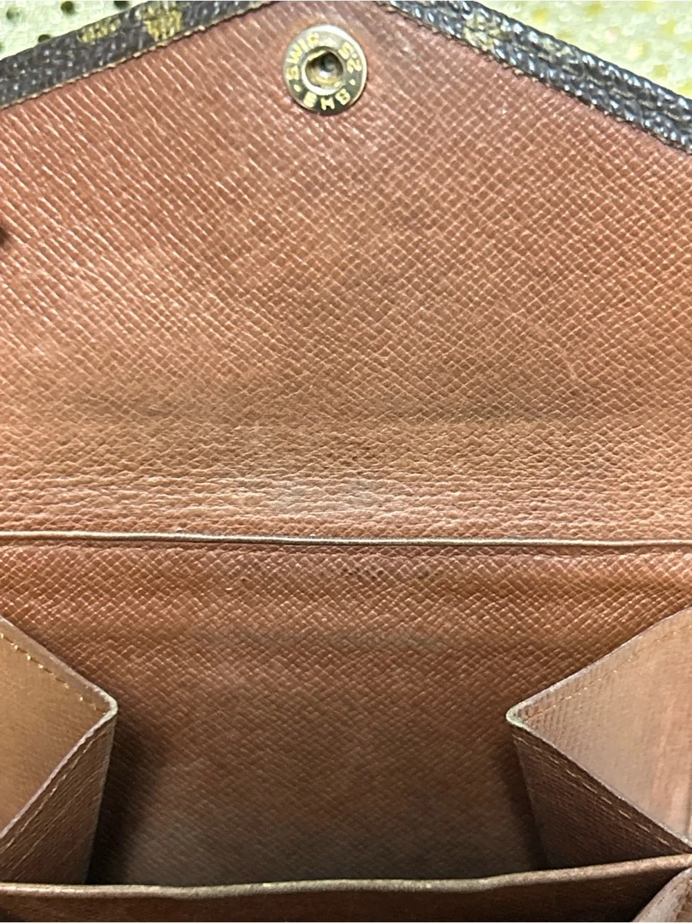 Louis Vuitton Monogram Envelope Wallet in Brown and Gold